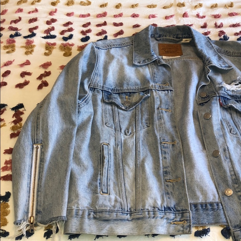 Distressed Levi’s jean jacket